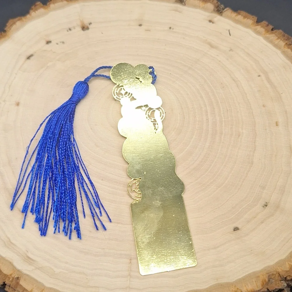 3/$15 Van Gogh Starry Night Art Metal Bookmark with Blue Tassel - Picture 3 of 4